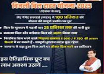 प्रदेश में बिजली बकायेदारों का 100% ब्याज माफ़ के बाद बकाये पर 25% छूट, बिजली बिल राहत योजना 2025 लागू