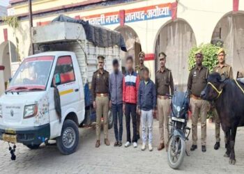 अयोध्या पुलिस ने भैंस चोरी के मामले में तीन अभियुक्त को किया गिरफ्तार