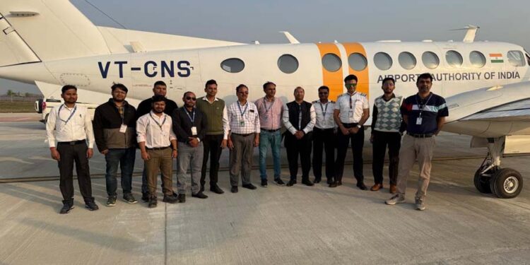 अयोध्या एयरपोर्ट पर लैंडिंग एवं नेविगेशनल उपकरणों का सफल एयर कैलिब्रेशन