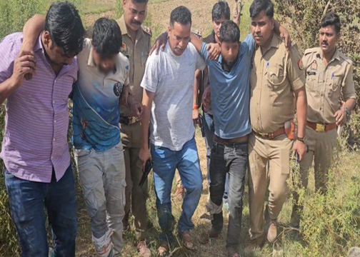 नोएडा: छात्र की हत्या के मामले में पुलिस मुठभेड़ में तीन आरोपी गिरफ्तार