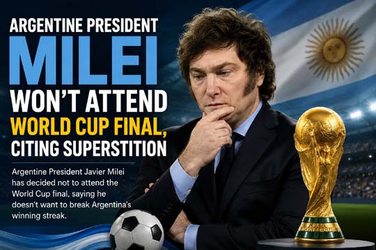 Argentine President’s Superstitions: विश्व कप फाइनल देखने नहीं जाएंगे, जैकेट उतारी और गोल!